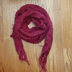 Long burgundy scarf